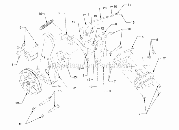 Front Pto Diagram and Parts List for 3185 14A-665-100 Cub Cadet Lawn Tractor